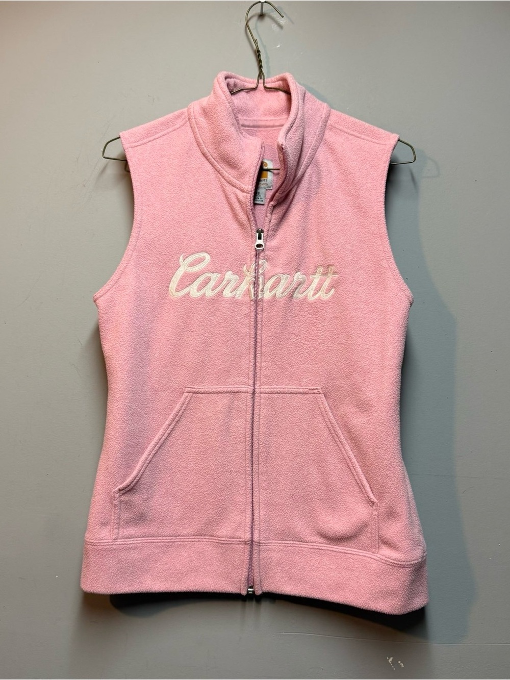 Vintage Carhartt Pink Boyne Fleece Zip Vest